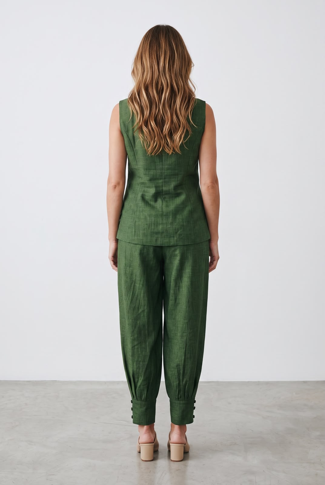 Olive Luxe Three-Piece Co-Ord Set