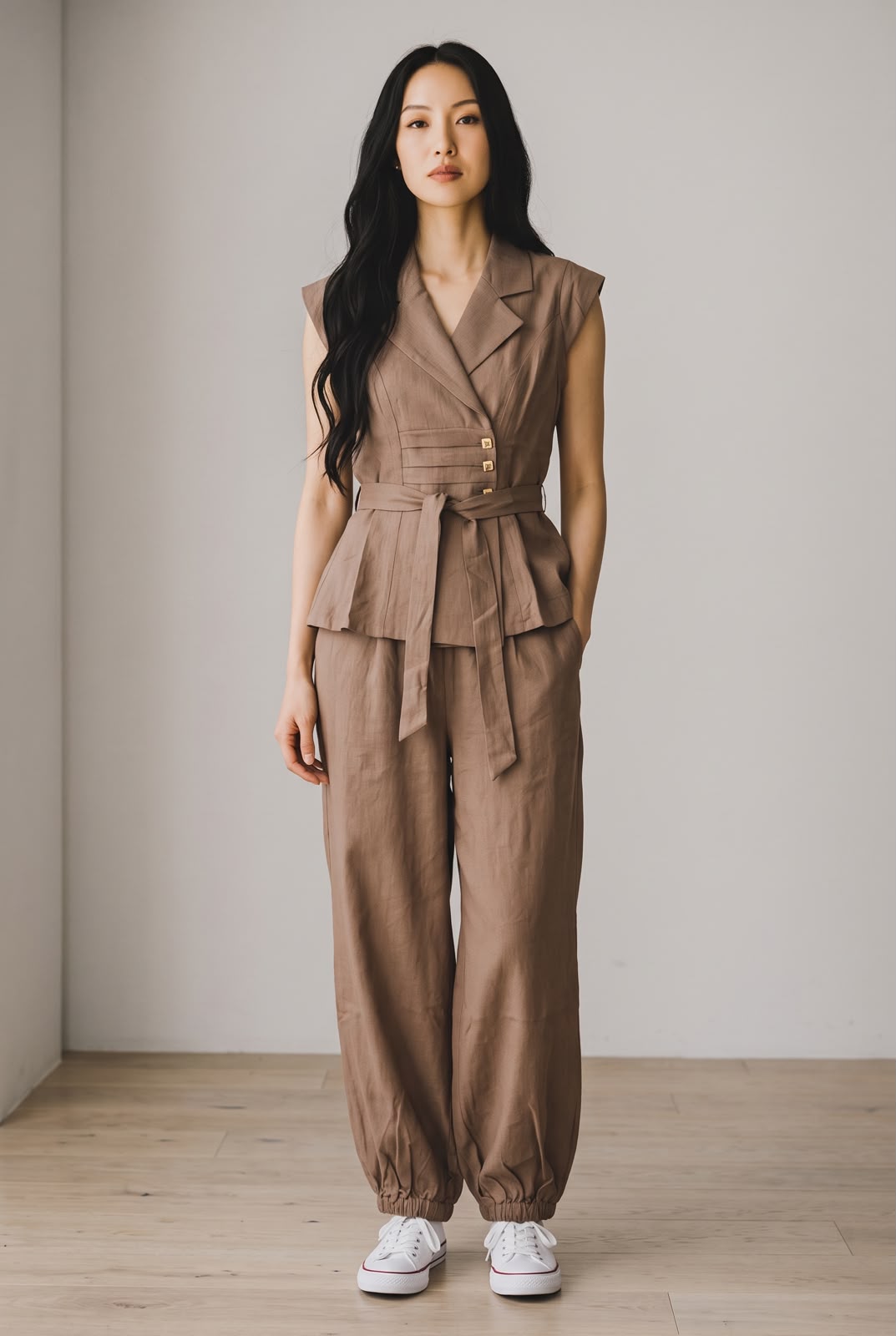 Mocha Grace Belted Co-Ord Set