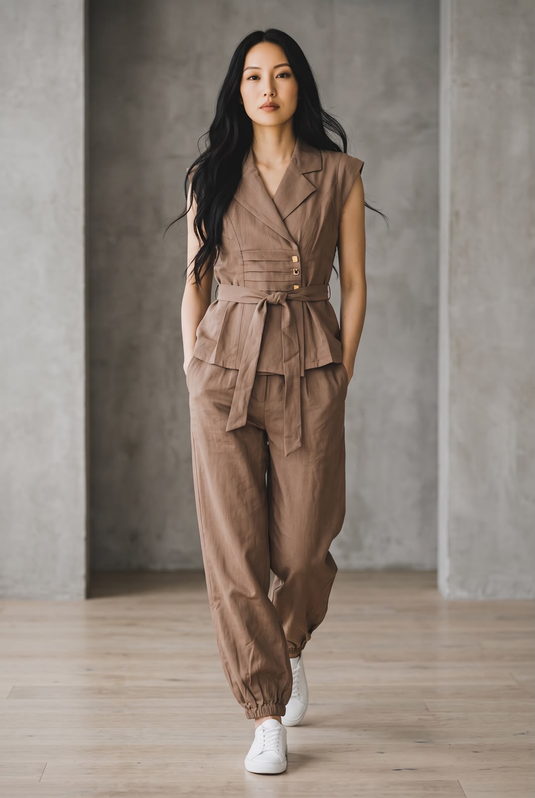 Mocha Grace Belted Co-Ord Set
