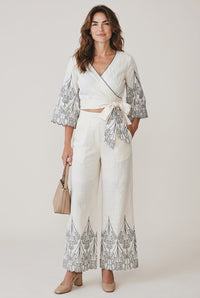 Pearl Grace Thread Embroidered Co-Ord Set