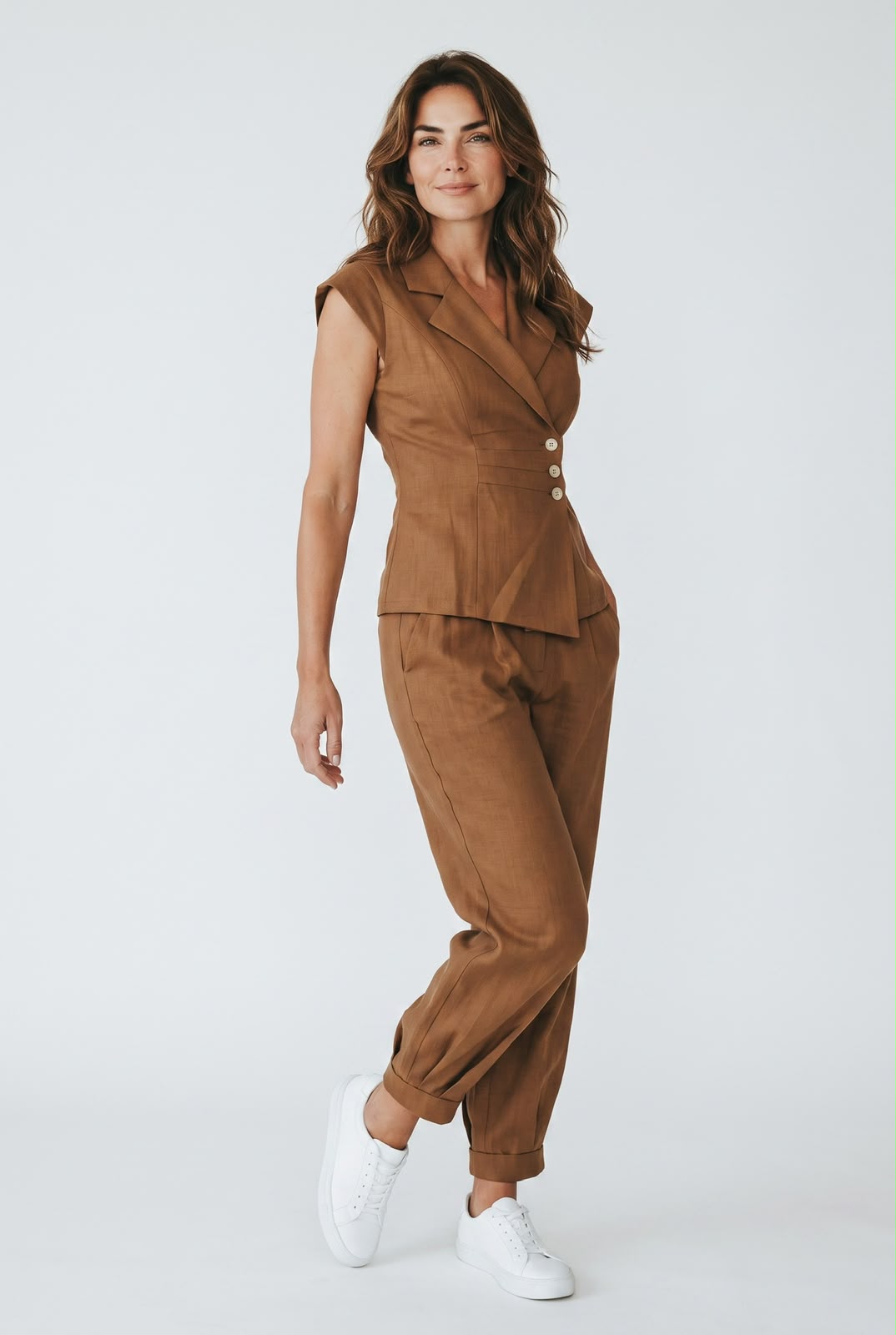 Brown Grace Belted Co-Ord Set