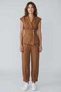 Brown Grace Belted Co-Ord Set