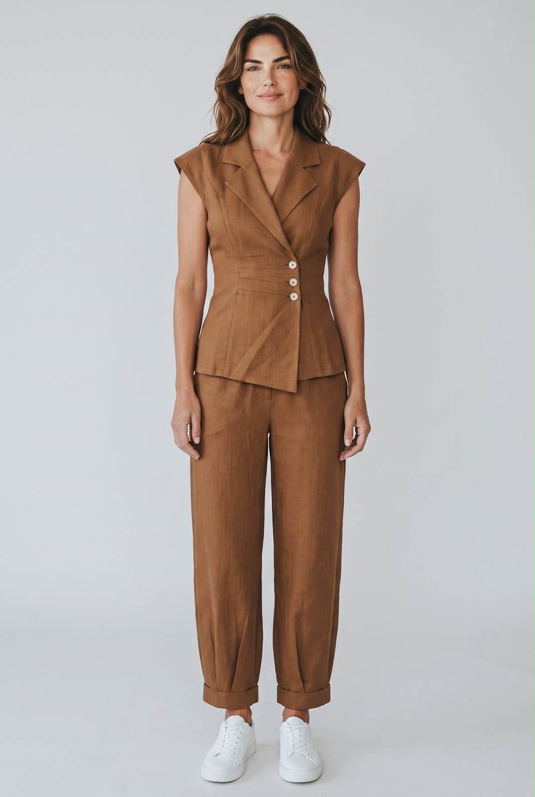 Brown Grace Belted Co-Ord Set