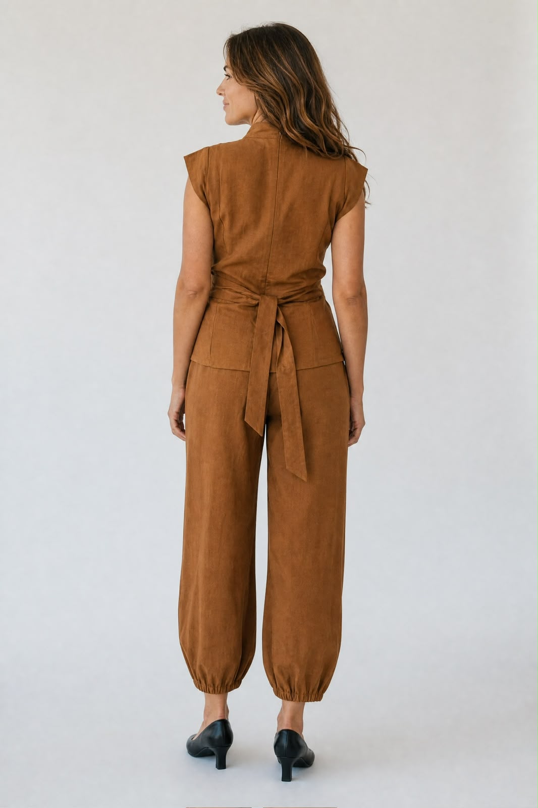 Brown Grace Belted Co-Ord Set