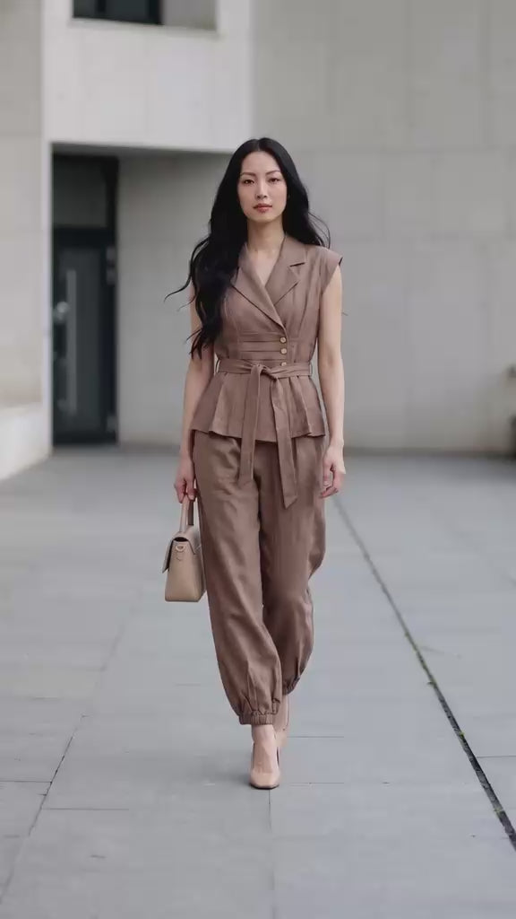 Mocha Grace Belted Co-Ord Set
